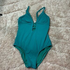 Turquoise one piece swimsuit size small